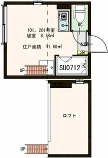 東京都中野区中野1【アパート】の間取り