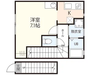 岡山県岡山市北区下伊福西町【アパート】の間取り