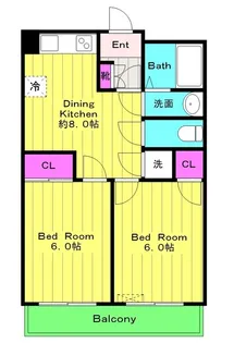 ベルヴィル【5階】の間取り