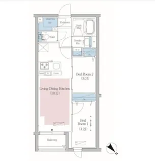 アーバネックス文京小石川【4階】の間取り