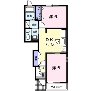 グレイスフルA【1階】の間取り