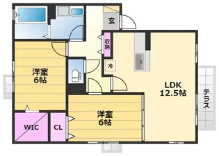 リビングタウン泉大津B【2階】の間取り