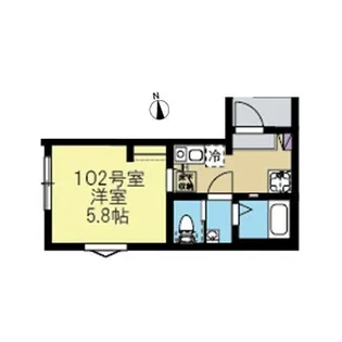 ルノン日吉【1階】の間取り