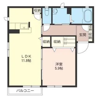 タウンヒル小柴 C【1階】の間取り