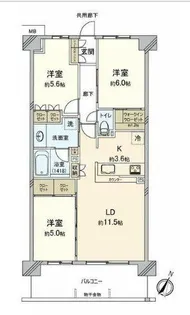 リビオシティ船橋北習志野【7階】の間取り