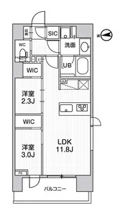 シーズンフラッツ蔵前【3階】の間取り