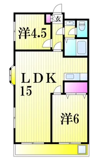 ハイツリバービュー【2階】の間取り