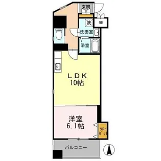 カスタリア志賀本通【2階】の間取り