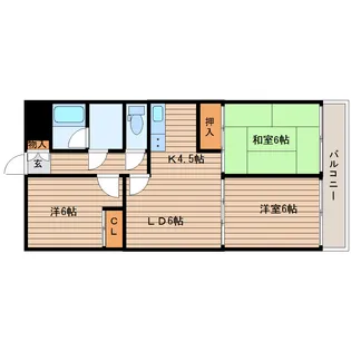 ウイングスI【4階】の間取り