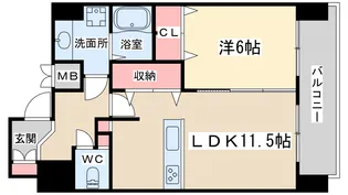 SWISS梅田東【10階】の間取り