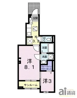 東京都小平市天神町4【アパート】の間取り