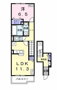 コントレイル【2階】の間取り