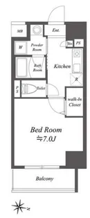 ルクレ菊川【10階】の間取り