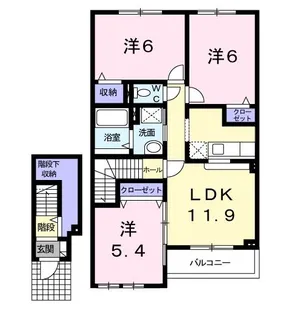 サンキャッスルS・I【2階】の間取り