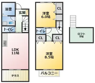 キャブ・アン【1階】の間取り