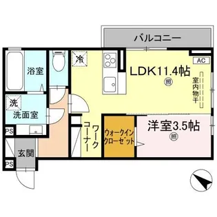 リビエールII【3階】の間取り