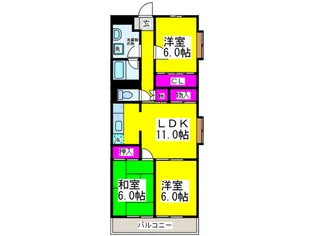 マルティ-二色【2階】の間取り