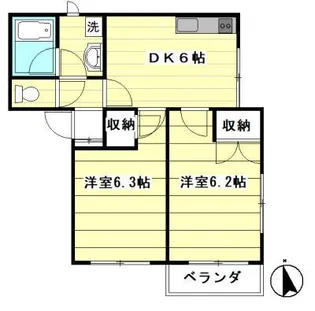 グリーンハイツ目白B棟【2階】の間取り