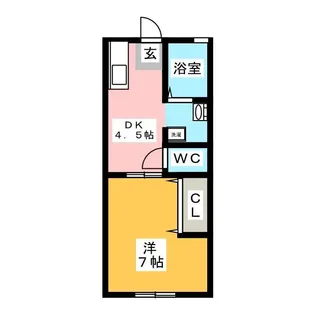 スリーゼヤナセII【1階】の間取り