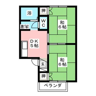 磯村ハイツ【2階】の間取り