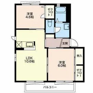 イストワール D【1階】の間取り