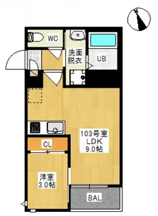 Grandtic 清水【1階】の間取り