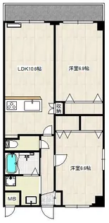レジデンス宮城野テラス【2階】の間取り