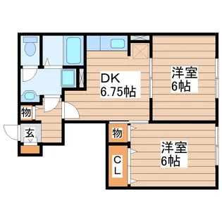 メゾンアンソレイユII【1階】の間取り