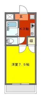 ハイツHOKUTO【5階】の間取り