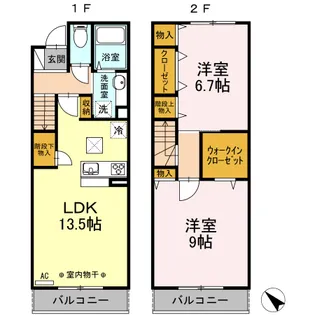 レジデンス永田【1階】の間取り