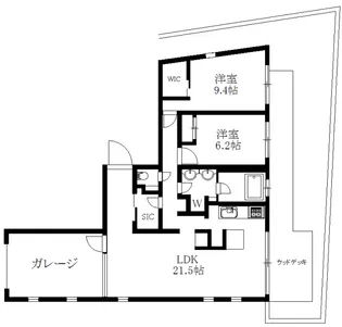 フラッツK【1階】の間取り