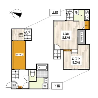 ADC熊本駅東マーレ【1階】の間取り