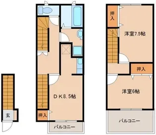 メリーセトル茅ヶ崎【2階】の間取り