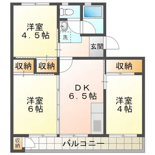 ビレッジハウス笹川34号棟【3階】の間取り