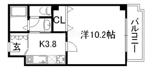 メディナ烏丸【6階】の間取り