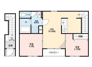 リーブルファイン越谷宮本町【2階】の間取り
