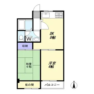 クレッセント柿の木坂【2階】の間取り