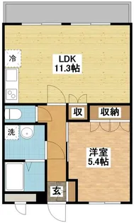 ベルメゾン久原【2階】の間取り