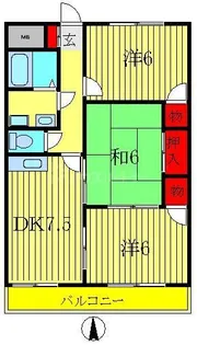 第一いこいマンション【3階】の間取り