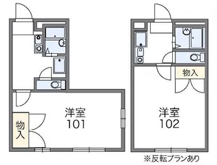 レオパレスGOLD【2階】の間取り