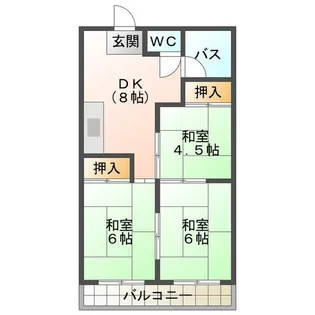 サングリーン鈴鹿【1階】の間取り