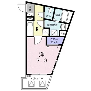 ヴァンソレイユ【4階】の間取り