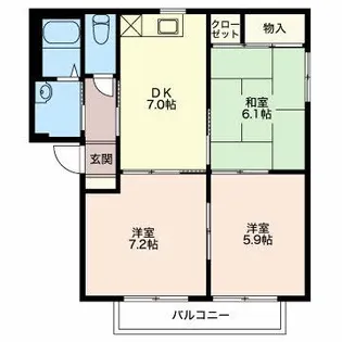 ハイジドルフ A【2階】の間取り
