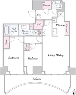 パークコート神宮北参道ザタワー【14階】の間取り