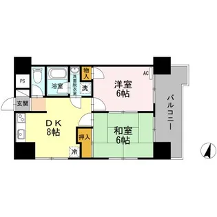 高砂スクエアビル【8階】の間取り