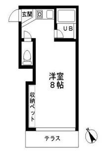 コーポアムール【1階】の間取り