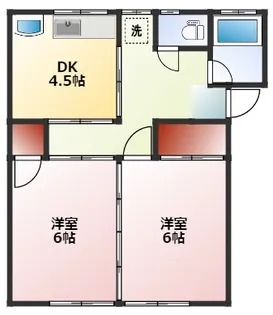 中里サトーコーポ【2階】の間取り