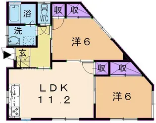 浦川内パインコーポ【1階】の間取り
