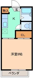 サンハイツK【1階】の間取り