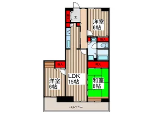 アーバンみらい東大宮東三番街3号棟【5階】の間取り